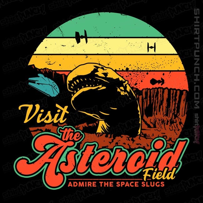 Daily_Deal_Shirts Magnets / 3"x3" / Black Asteroid Field