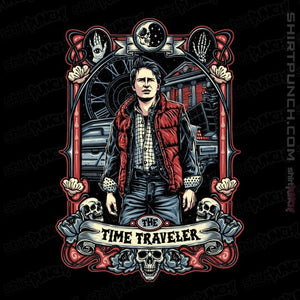 Daily_Deal_Shirts Magnets / 3"x3" / Black The Time Traveller