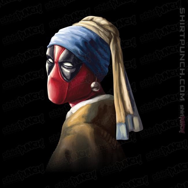 Shirts Magnets / 3"x3" / Black Hero With A Pearl Earring