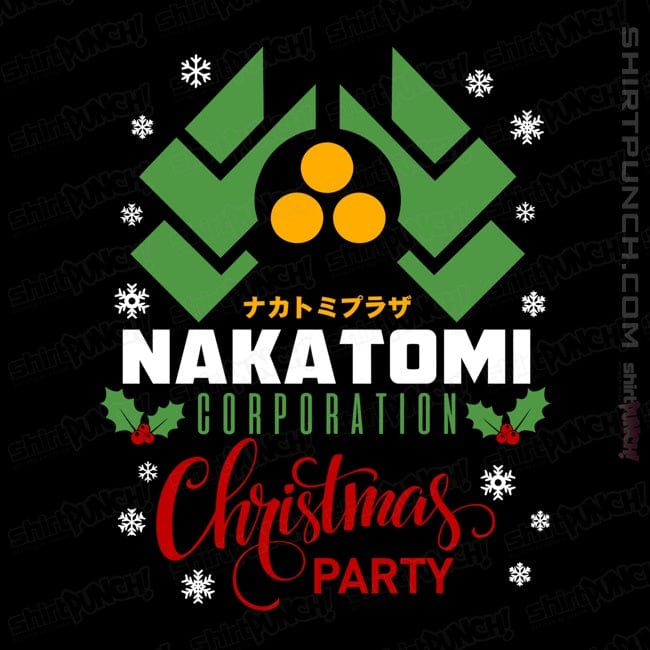Daily_Deal_Shirts Magnets / 3"x3" / Black Nakatomi Christmas