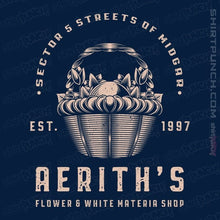 Load image into Gallery viewer, Shirts Magnets / 3&quot;x3&quot; / Navy Flower &amp; White Materia Shop
