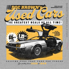 Load image into Gallery viewer, Daily_Deal_Shirts Magnets / 3&quot;x3&quot; / Sports Grey Doc Brown&#39;s Used Cars
