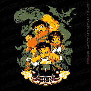 Shirts Magnets / 3"x3" / Black Cadillacs and Dinosaurs Heroes