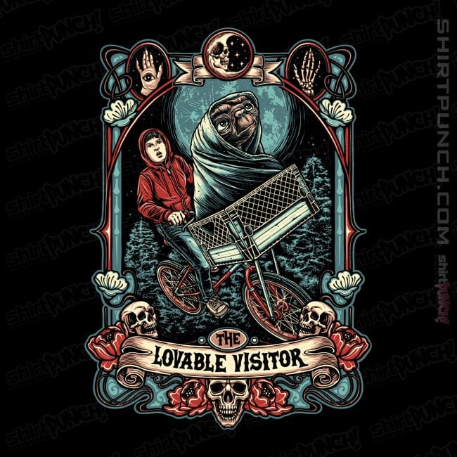 Daily_Deal_Shirts Magnets / 3"x3" / Black The Lovable Visitor