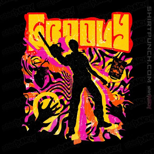 Daily_Deal_Shirts Magnets / 3"x3" / Black Retro Stay Groovy