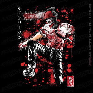Daily_Deal_Shirts Magnets / 3"x3" / Black Chainsaw Sumi-E