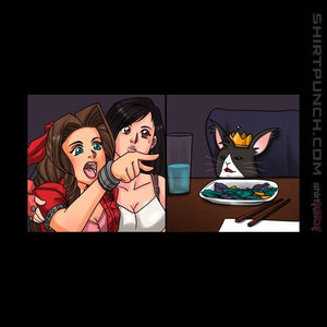 Shirts Magnets / 3"x3" / Black Aerith Yelling At A Cait Sith
