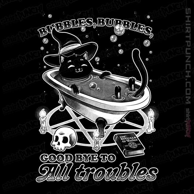 Daily_Deal_Shirts Magnets / 3"x3" / Black Goodbye Troubles