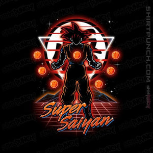 Shirts Magnets / 3"x3" / Black Retro Super Saiyan
