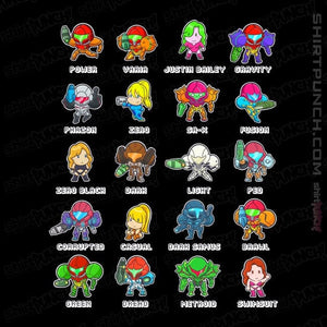 Daily_Deal_Shirts Magnets / 3"x3" / Black The Many Suits Of Samus
