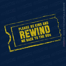Load image into Gallery viewer, Daily_Deal_Shirts Magnets / 3&quot;x3&quot; / Navy Rewind Me Back To The 90s
