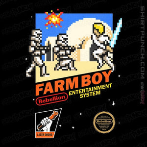 Daily_Deal_Shirts Magnets / 3"x3" / Black 8 Bit Farm Boy