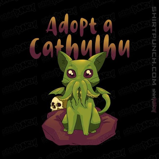 Shirts Magnets / 3"x3" / Black Adopt A Cathulhu