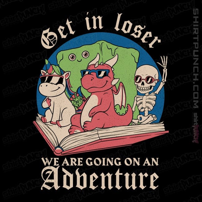Daily_Deal_Shirts Magnets / 3"x3" / Black Going On An Adventure