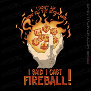 Secret_Shirts Magnets / 3"x3" / Black I Cast Fireball!