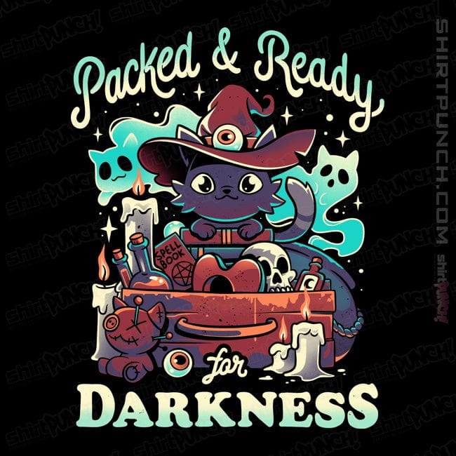 Daily_Deal_Shirts Magnets / 3"x3" / Black Packed And Ready for Darkness