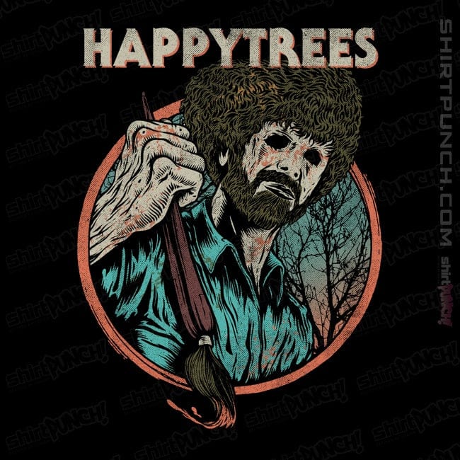 Daily_Deal_Shirts Magnets / 3"x3" / Black Happytrees
