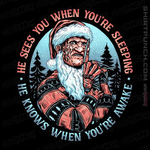 Daily_Deal_Shirts Magnets / 3"x3" / Black Nightmare Santa