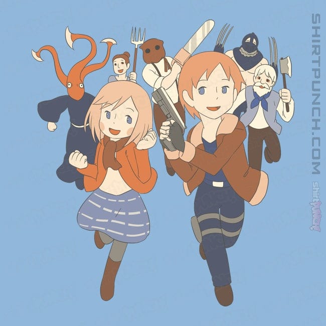 Daily_Deal_Shirts Magnets / 3"x3" / Powder Blue Chibi Village