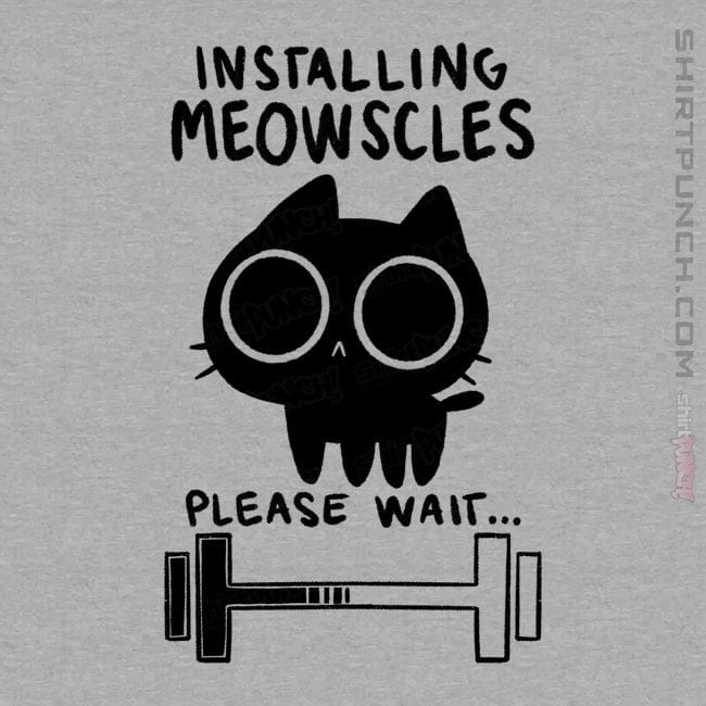 Secret_Shirts Magnets / 3"x3" / Sports Grey Installing Meowscles