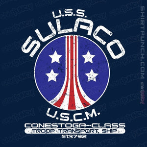 Daily_Deal_Shirts Magnets / 3"x3" / Navy USS Sulaco