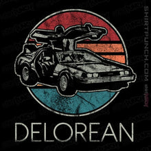 Load image into Gallery viewer, Shirts Magnets / 3&quot;x3&quot; / Black Vintage Delorean
