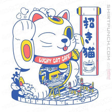Load image into Gallery viewer, Shirts Magnets / 3&quot;x3&quot; / White Lucky Cat Coffee Shop
