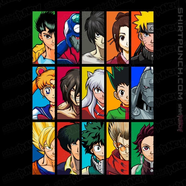 Daily_Deal_Shirts Magnets / 3"x3" / Black Anime VS Anime