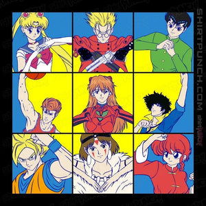 Secret_Shirts Magnets / 3"x3" / Black Anime Heart Of A 90s Kid