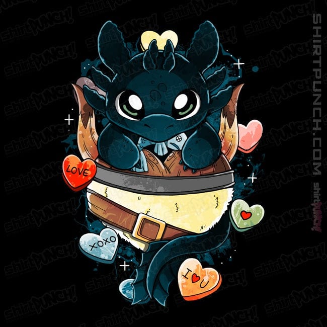 Daily_Deal_Shirts Magnets / 3"x3" / Black Dragon Valentine