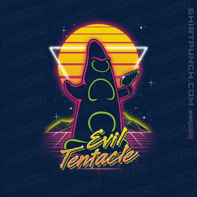 Shirts Magnets / 3"x3" / Navy Retro Evil Tentacle
