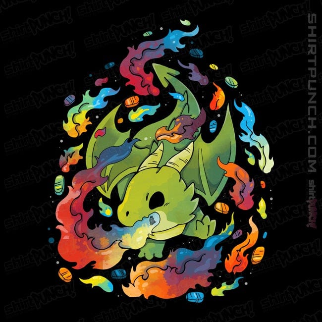 Shirts Magnets / 3"x3" / Black Rainbow Dragon