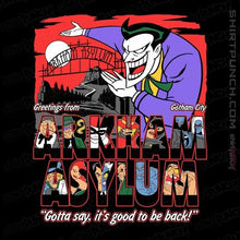 Load image into Gallery viewer, Daily_Deal_Shirts Magnets / 3&quot;x3&quot; / Black Greetings From The Asylum
