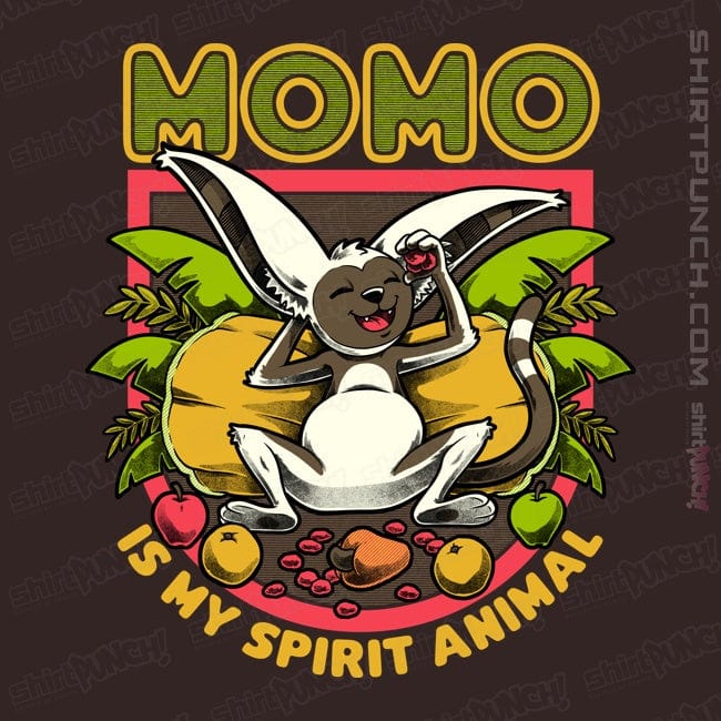 Daily_Deal_Shirts Magnets / 3"x3" / Dark Chocolate Momo Is My Spirit Animal