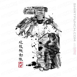 Daily_Deal_Shirts Magnets / 3"x3" / White Major Vs Tank Sumi-e