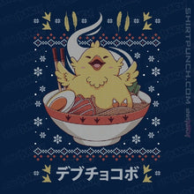 Load image into Gallery viewer, Shirts Magnets / 3&quot;x3&quot; / Navy Fat Chocobo Ramen Christmas Sweater
