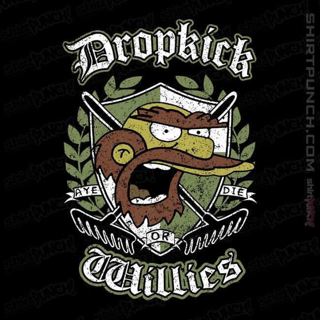 Daily_Deal_Shirts Magnets / 3"x3" / Black Dropkick Willies