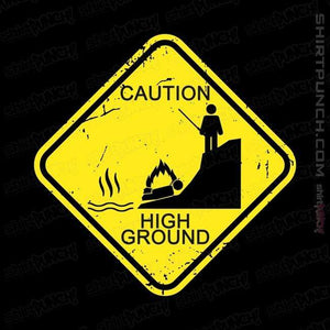 Shirts Magnets / 3"x3" / Black High Ground Warning