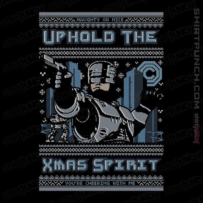 Daily_Deal_Shirts Magnets / 3"x3" / Black A Very Robo Christmas