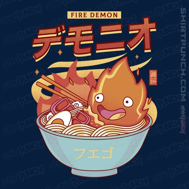 Secret_Shirts Magnets / 3"x3" / Navy The Fire Demon Ramen