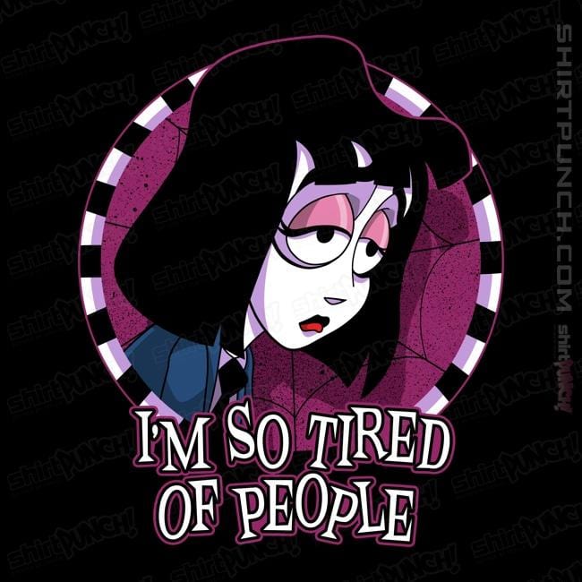 Secret_Shirts Magnets / 3"x3" / Black Tired Of People