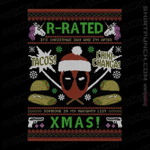 Load image into Gallery viewer, Shirts Magnets / 3&quot;x3&quot; / Black Rated R Christmas
