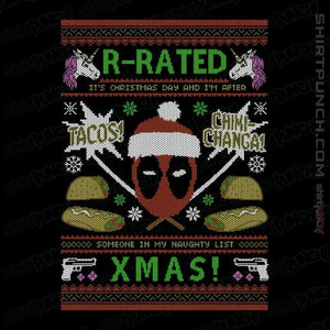 Shirts Magnets / 3"x3" / Black Rated R Christmas