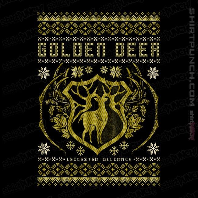 Shirts Magnets / 3"x3" / Black Golden Deer Sweater