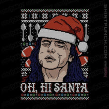 Load image into Gallery viewer, Shirts Magnets / 3&quot;x3&quot; / Black Oh hi Santa
