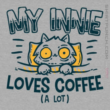 Load image into Gallery viewer, Daily_Deal_Shirts Magnets / 3&quot;x3&quot; / Sports Grey Innie Loves Coffee
