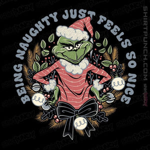 Daily_Deal_Shirts Magnets / 3"x3" / Black Naughty Grinch