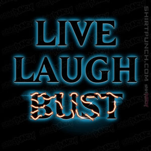 Daily_Deal_Shirts Magnets / 3"x3" / Black Live Laugh Bust