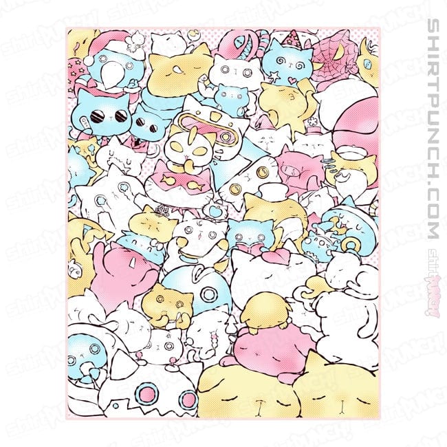 Daily_Deal_Shirts Magnets / 3"x3" / White Pastel Cats