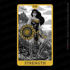 Daily_Deal_Shirts Magnets / 3"x3" / Black JL Tarot - Strength